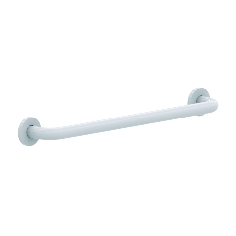 Barre d'appui droite en acier époxy blanc - 500 mm (sans vis) - Ø 25 mm - PRESTO - 60342