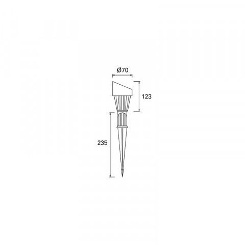 Projecteur de jardin minimal green led 3 ampoules