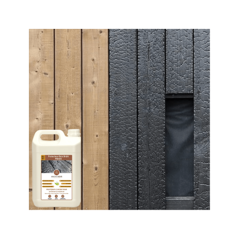 Protecteur bois brûlé PB600 - Protection bardage, meubles et autres bois Shou Sugi Ban AnovaBois - Couleur et conditionnement au choix