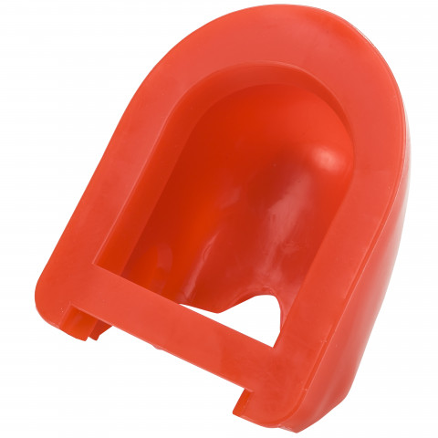 Protège embout tête d'attelage universel en pvc rouge