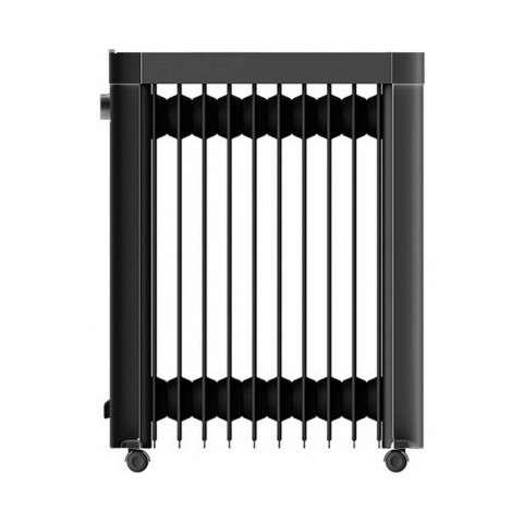 Radiateur bain d'huile 2000w 2 en 1 santorini black 3 puissances de chauffe thermostat + humidificateur intégré
