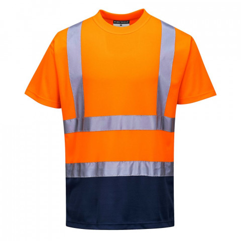 Tee-shirt haute visibilité portwest bicolore - Taille et coloris au choix