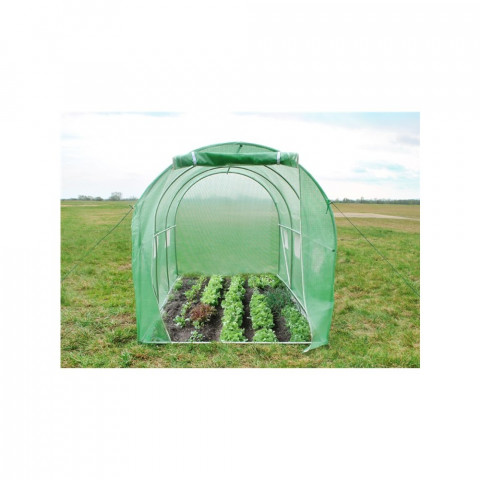 Serre de jardin bâché 3x2x2m tunnel en acier galvanisé       vert