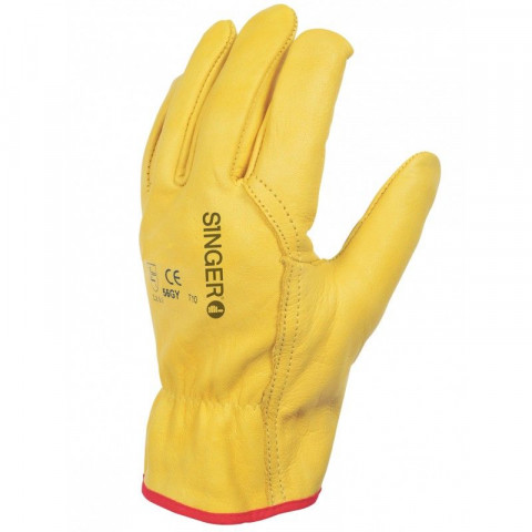 Singer - 007888 - gants cuir taille 10 doublure chaude molleton lot de 10