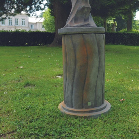 Socle statue pierre reconstituée (60 cm) - rouille  60 cm - rouille