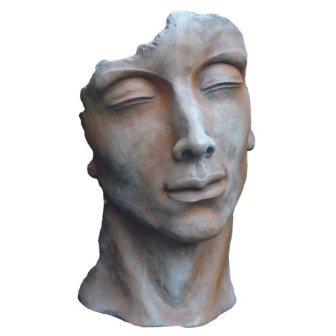 Statue visage homme extérieur petit format - 53 cm - Couleur au choix