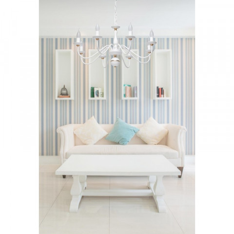 Suspension blanche classic 8 ampoules 75 cm