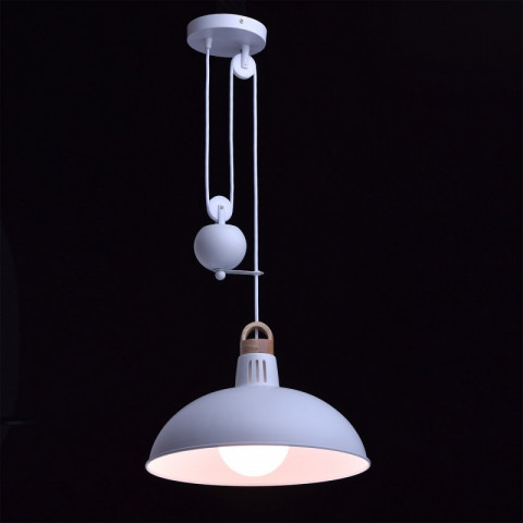 Suspension blanche megapolis 1 ampoule 220 cm