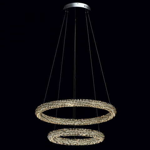 Suspension chromée crystal   150 cm
