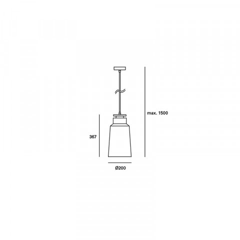 Suspension décorative nube h390 1 ampoule