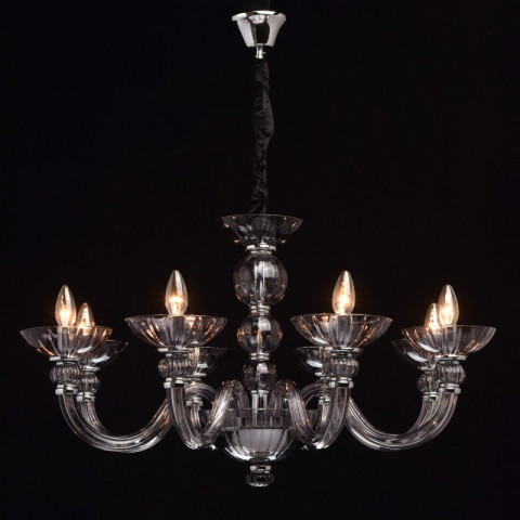 Suspension grise elegance 8 ampoules 100 cm