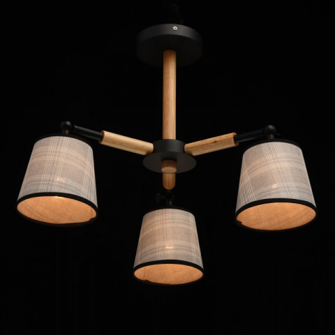 Suspension noire megapolis 3 ampoules 40 cm