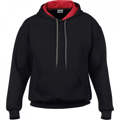 Sweat shirt capuche contrastée gildan heavy blend - Coloris et taille au choix