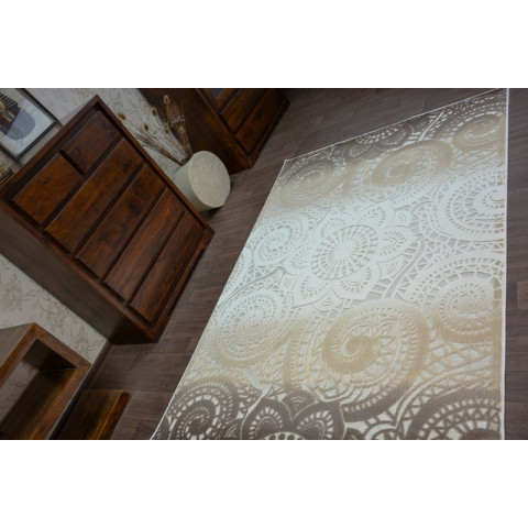 Tapis acrylique yazz 7656 café - Dimension au choix