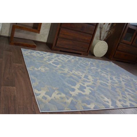 Tapis drop jasmine 454 bleu clair/brouillard - Dimension au choix