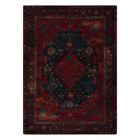 Tapis en laine omega harun bleu - Dimension au choix