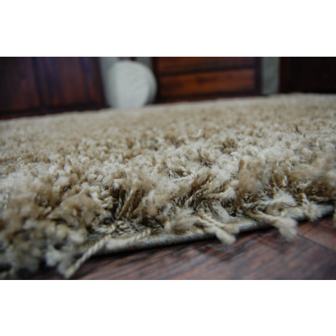 Tapis shaggy galaxy 9000 marron clair - Dimension au choix