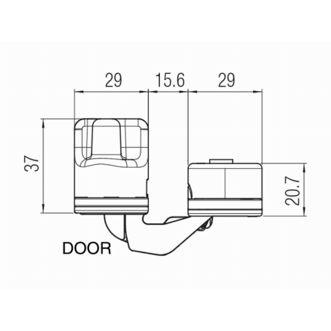 Charnière invisible KRONA KOBLENZ K6700 - Noir - K6700 NO HD