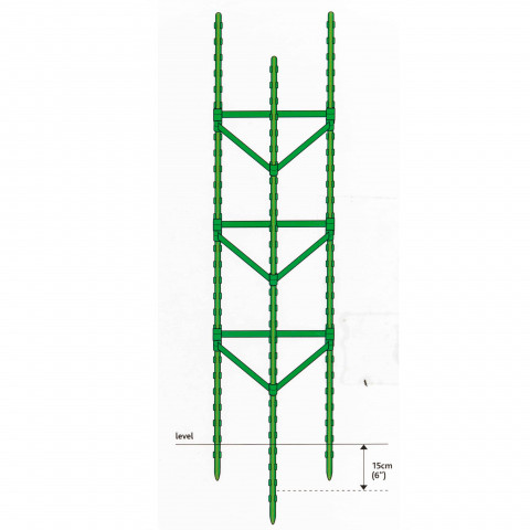 Tuteur de tomate grappe 1.5x0.3x0.3m