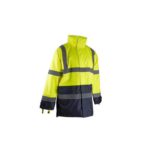 Veste haute visibilité imperméable - LMA - 2199-Jaune fluo / Marine-XL