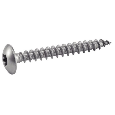 Vis à bois tête cylindrique large 6 lobes pour penture inox A4 - 6 x 40 mm - ACTON - 643106X40