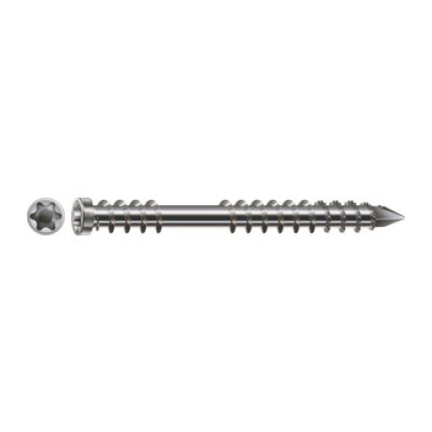 Vis terrasse SPAX 5x50mm Tête cyl. T-STAR plus T25 - Pointe CUT - inox A2 - 200 unités - 0537000500503