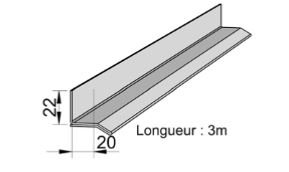 Larmier de 20 mm DURALAP